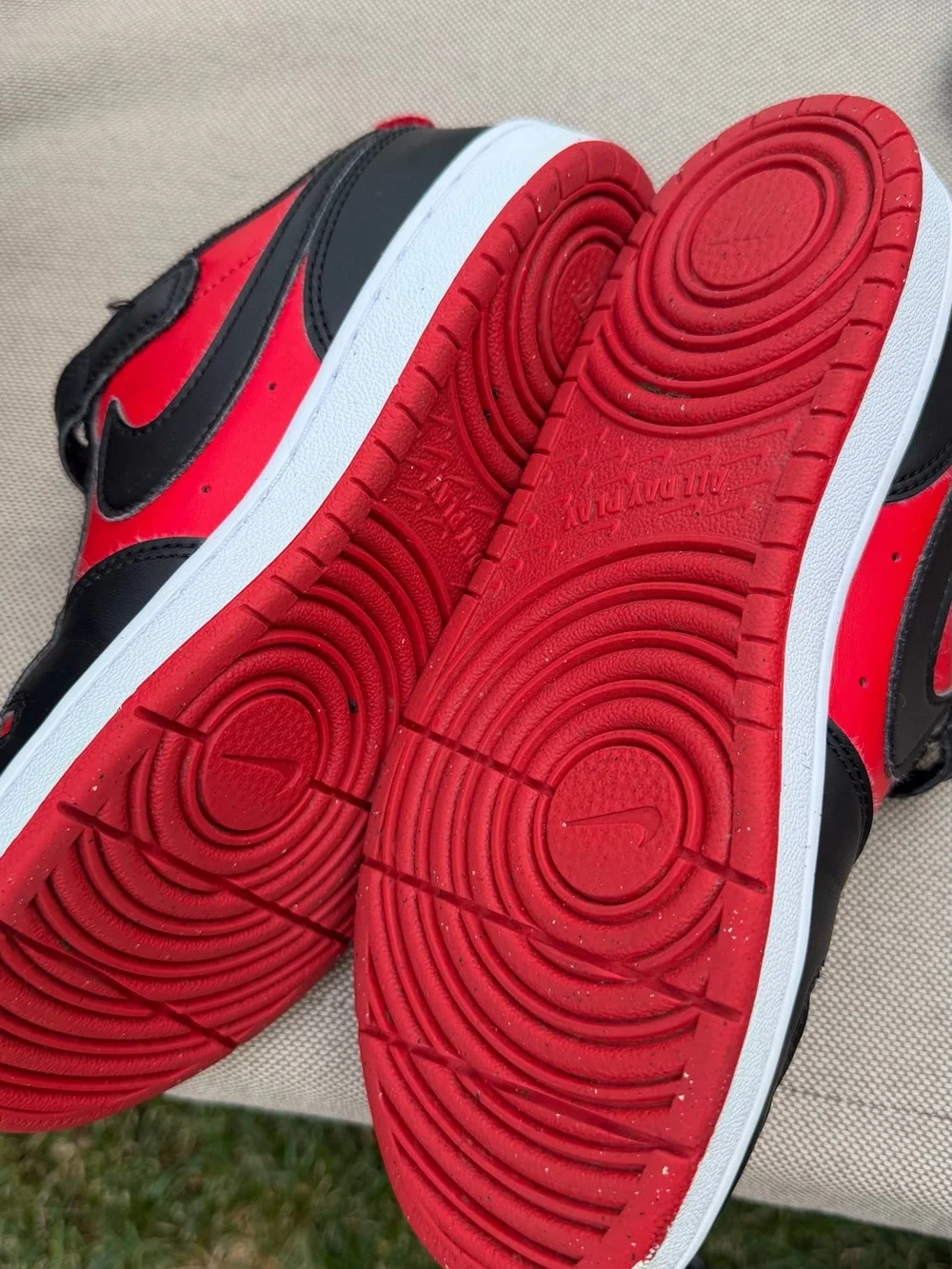 Nike Court Borough Low Recraft RED & BLACK SZ 3Y